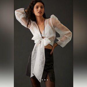 Maeve Sheer Bow Front Top